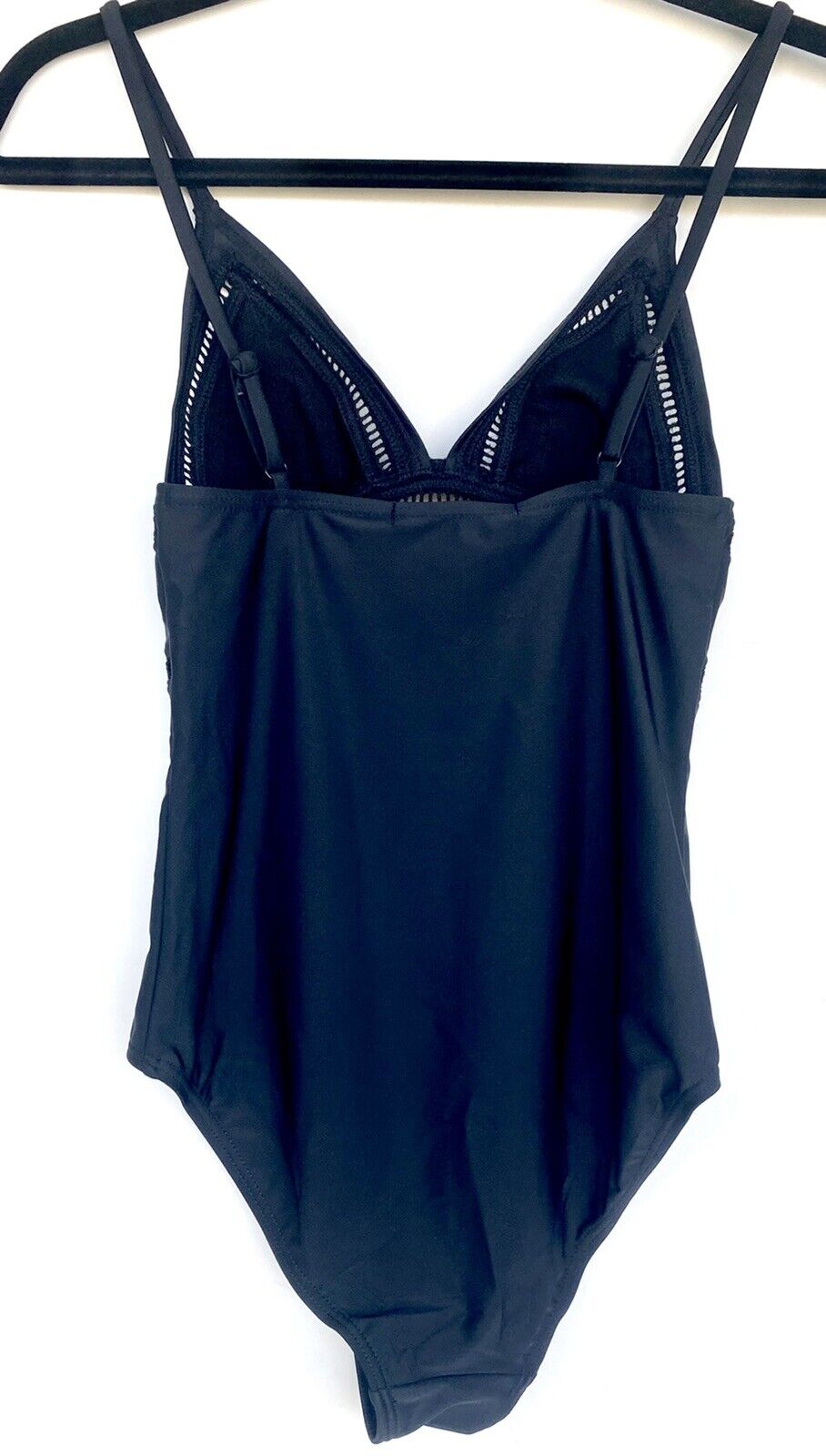 French Connection Black Cutout V Neck Swimsuit NWT Retails $78 Price $42 Size XS