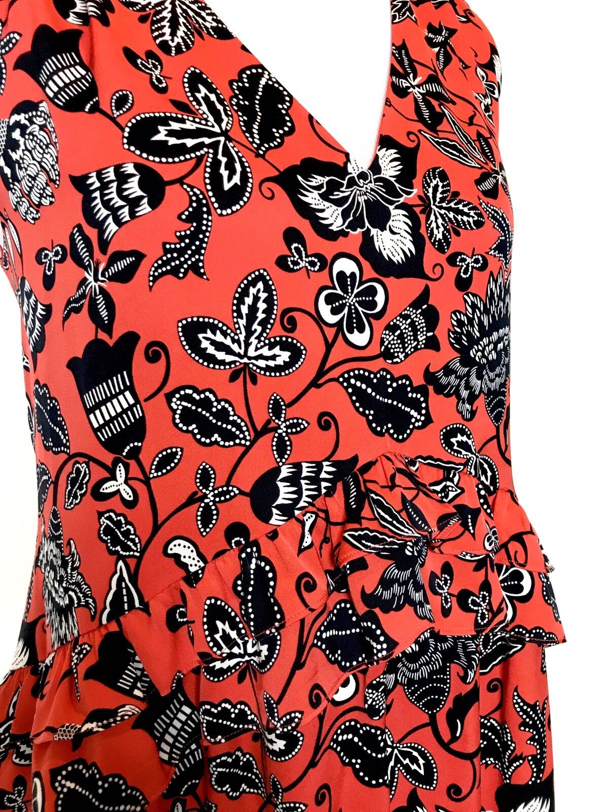 Nordstrom Signature Silk Red Paprika Indio Dress Retails $269 Price $98 Size 2