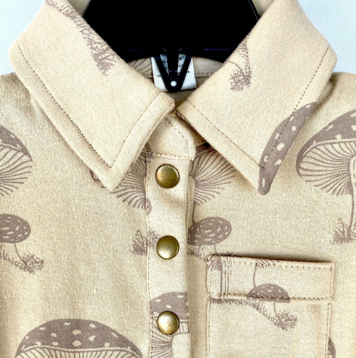 Kate Quinn 100% Organic Cotton Shortie Romper Retail $38 Price $28 6-12 M Mocha