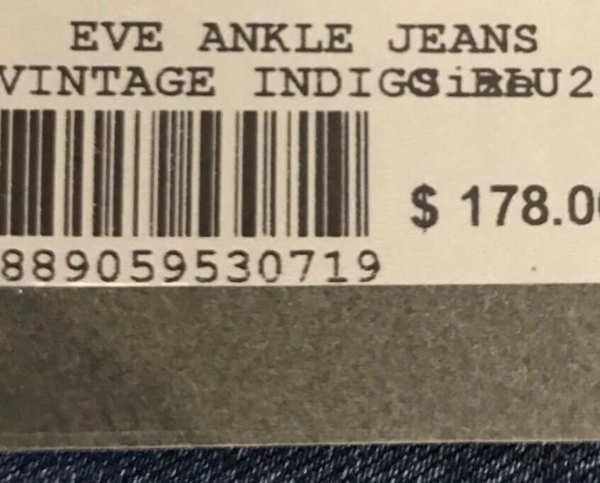 AllSaints Eve Ankle Skinny Jeans. Comfort Stretch Retail $178 Price $89 W26 NWT