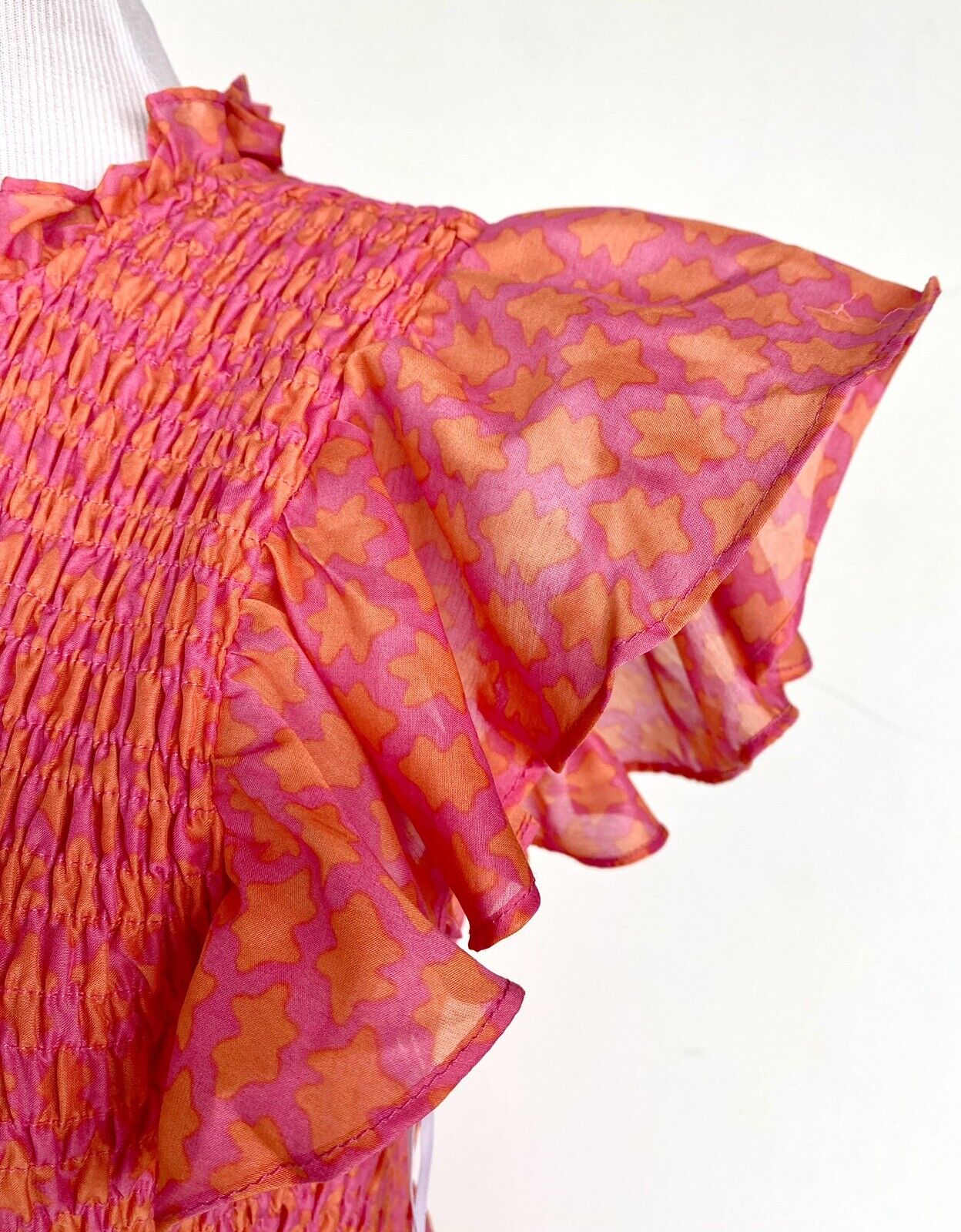 J Marie Ella Smocked Ruched Tiered Dress size S Retail $158 Price $70 NWT