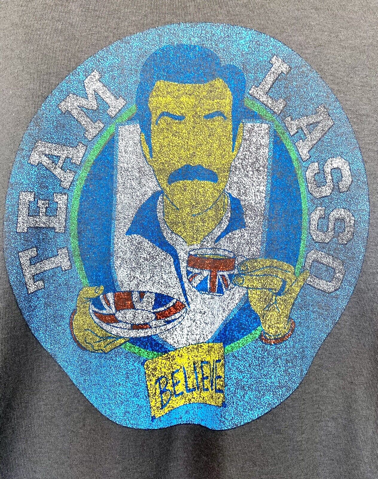 Ted Lasso Team Lasso T-Shirt Size S NWOT Distressed Logo Price $28