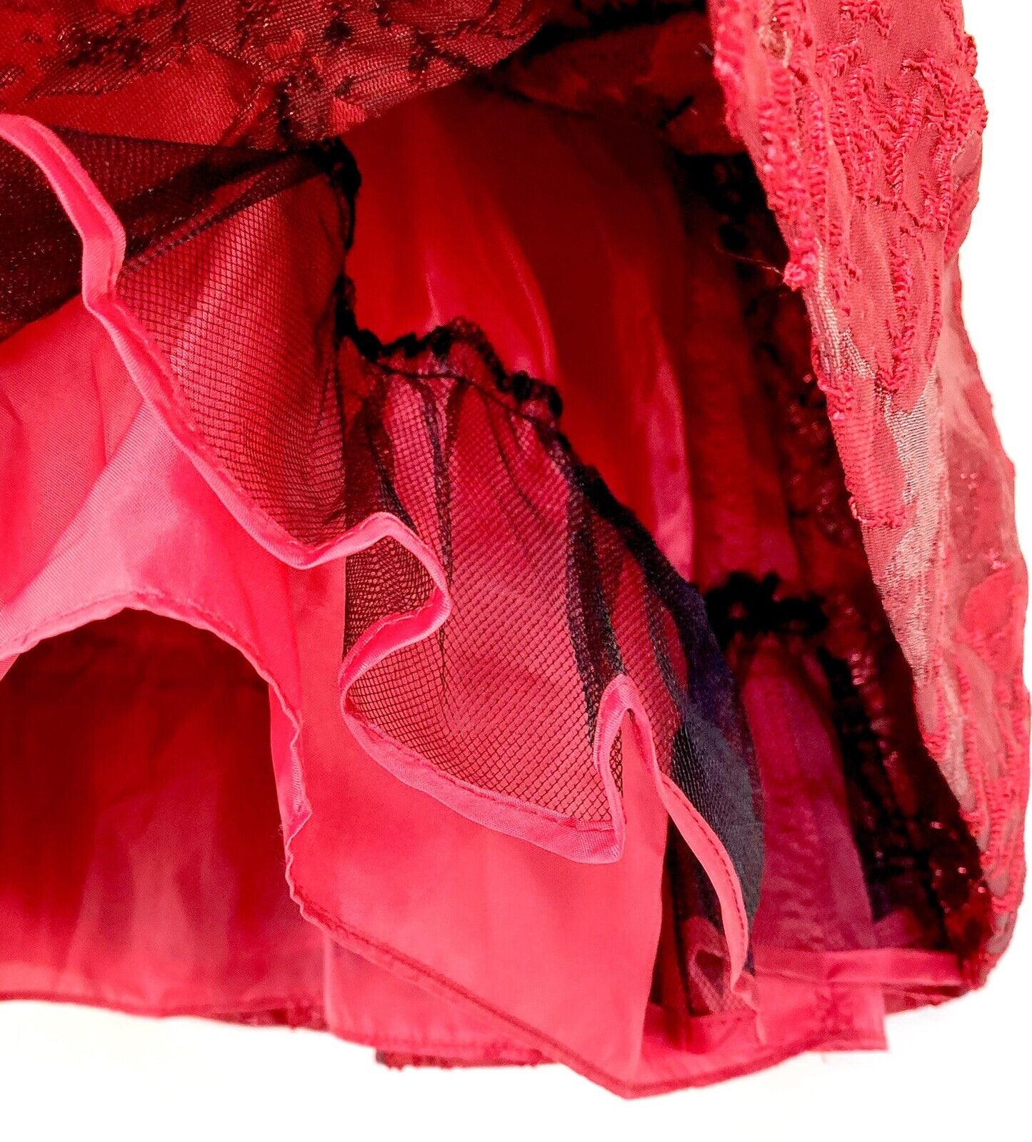 Petite Frais Red Brocade Party Dress Retail $32 Price $22 Size 9 M