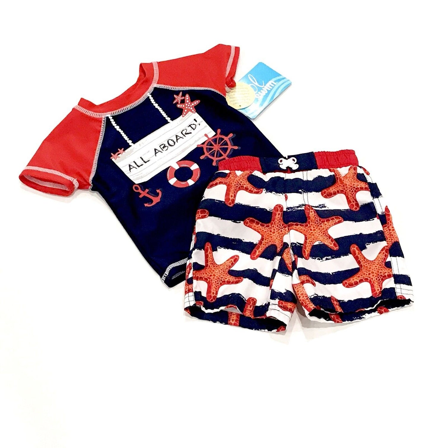 Sol Swim Baby Rash Guard And Shorts. NWT Retails $24 Price $16 3-6 Months