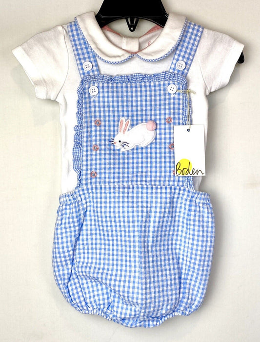 Baby Boden Baby 2 Pc Gingham Romper & Top 6-12 M Retail $52 Price $39 NWT