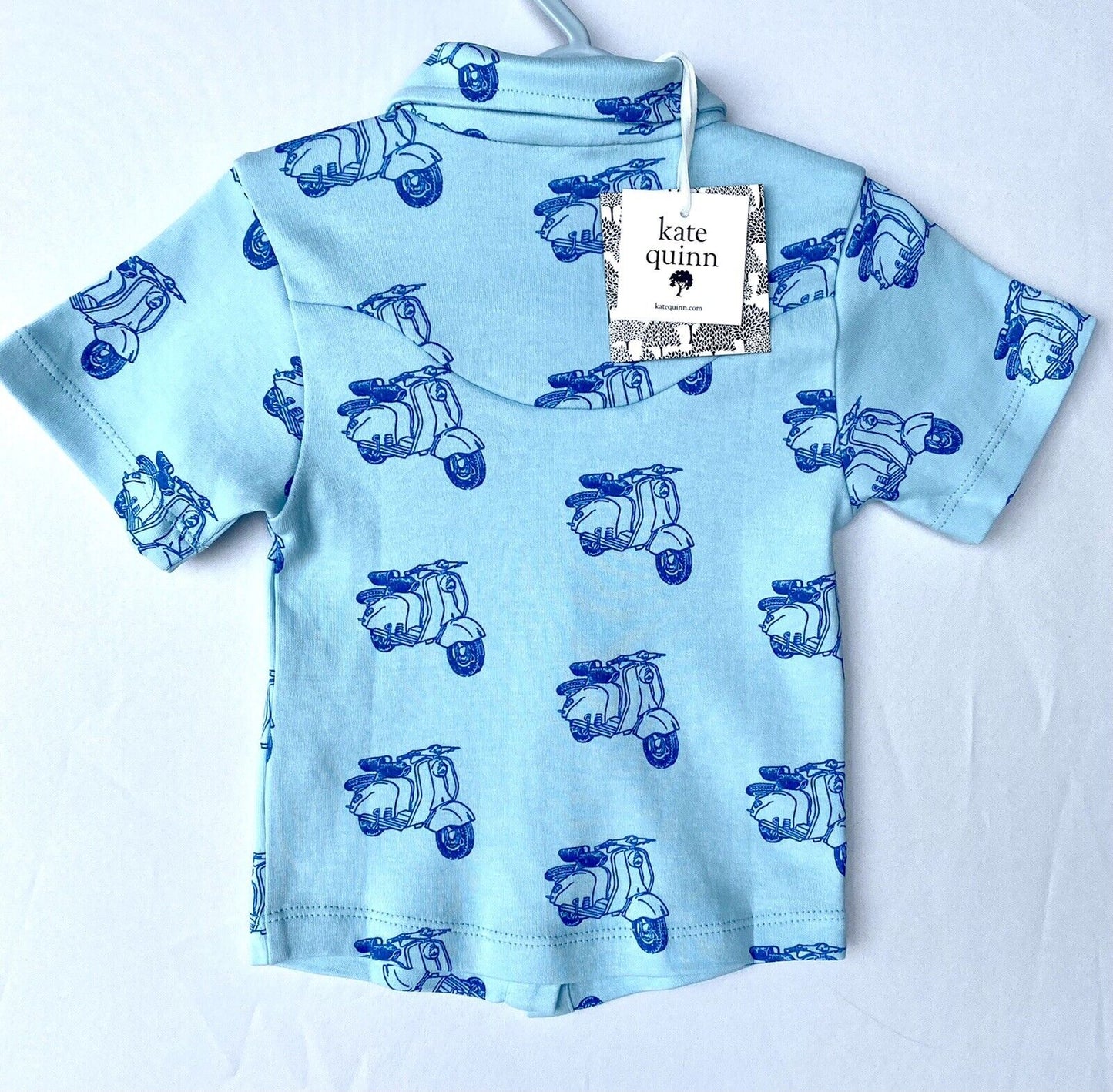Kate Quinn Organic Cotton SS Collared Top Retail $36 Price $26 12-18 M