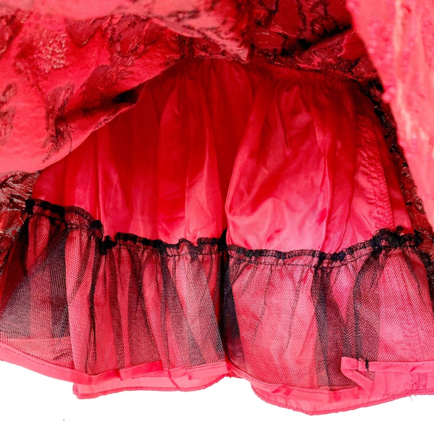 Petite Frais Red Brocade Party Dress Retail $32 Price $22 Size 9 M