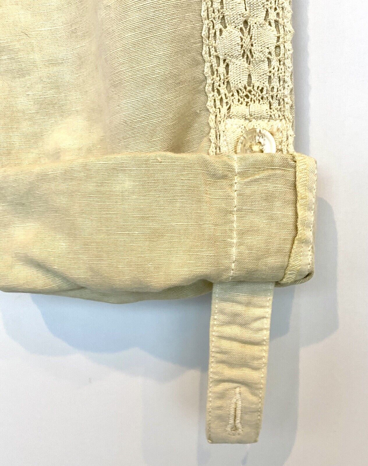 Sundance Organia Cotton Pants Lace Side Panel Retail $98 Price $56  Size 6