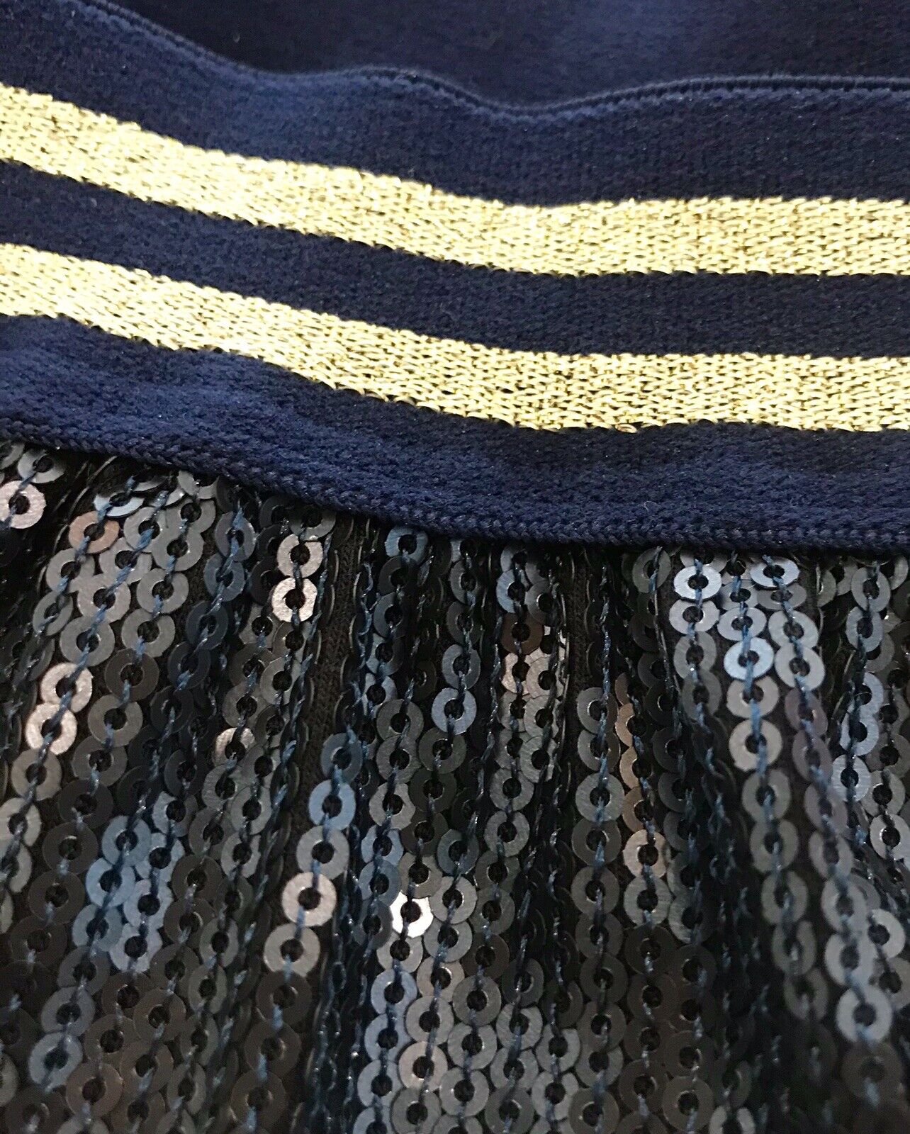 Girls Tommy Hilfiger Blue & Gold Sequin Skirt Retail $45.50 Price $29 NWT Age 7