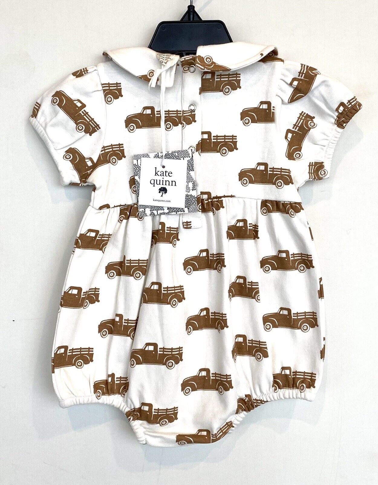 Kate Quinn Organic Cotton Bubble Romper Farm Truck Price $30 6-12 M