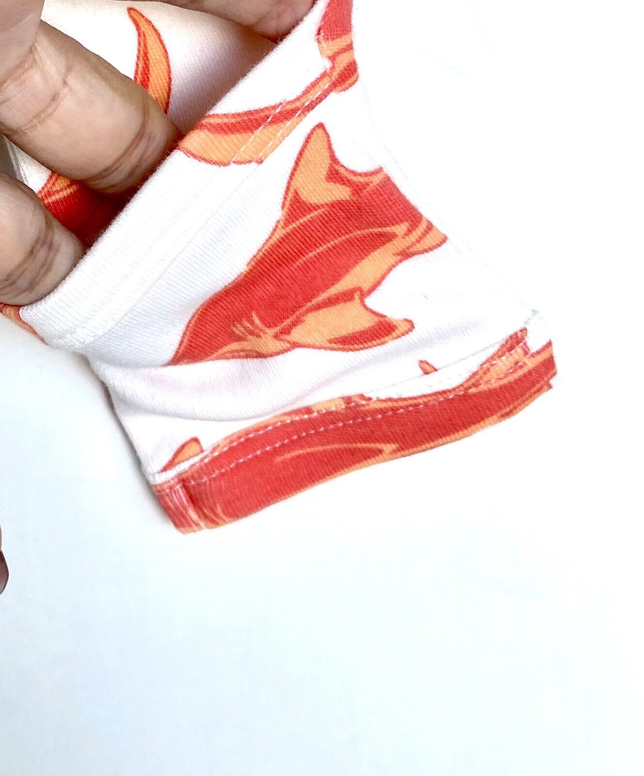 Kate Quinn Organic Cotton Footie Retail $38 Price $26 3-6 M Orange Shark