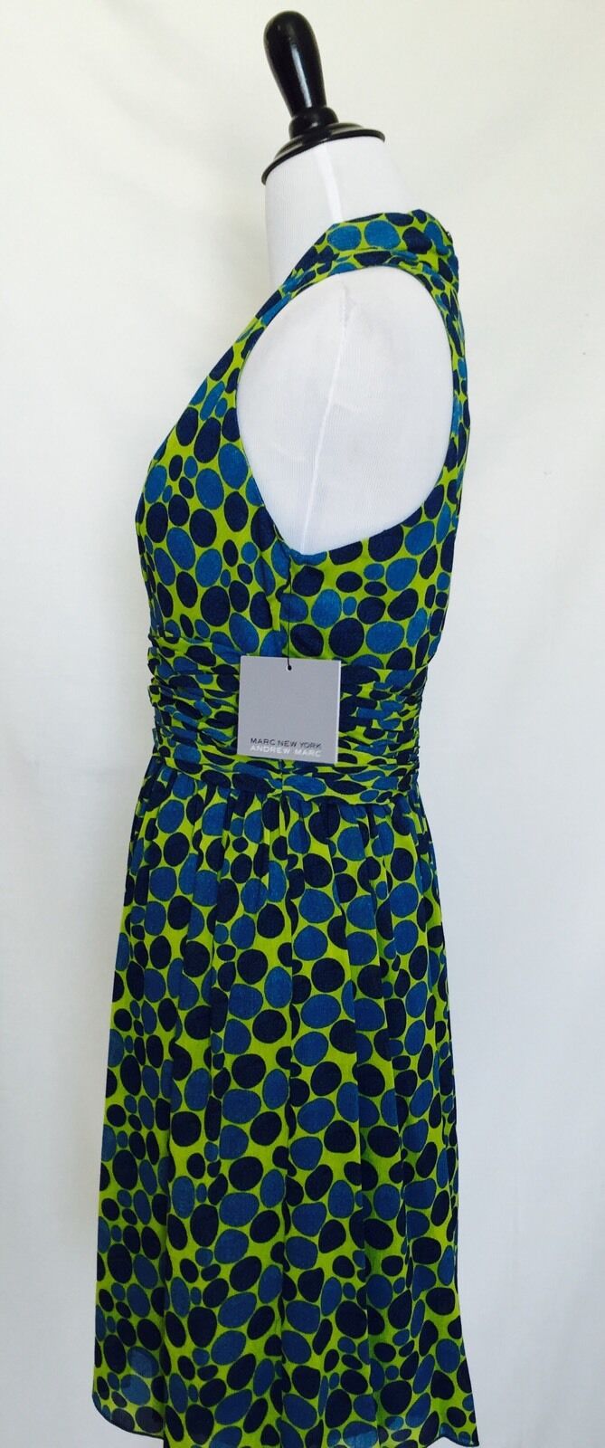 MARC NEW YORK Green And Blue Spot Dress NWT SIZE 4. RETAILS $138 PRICE $43