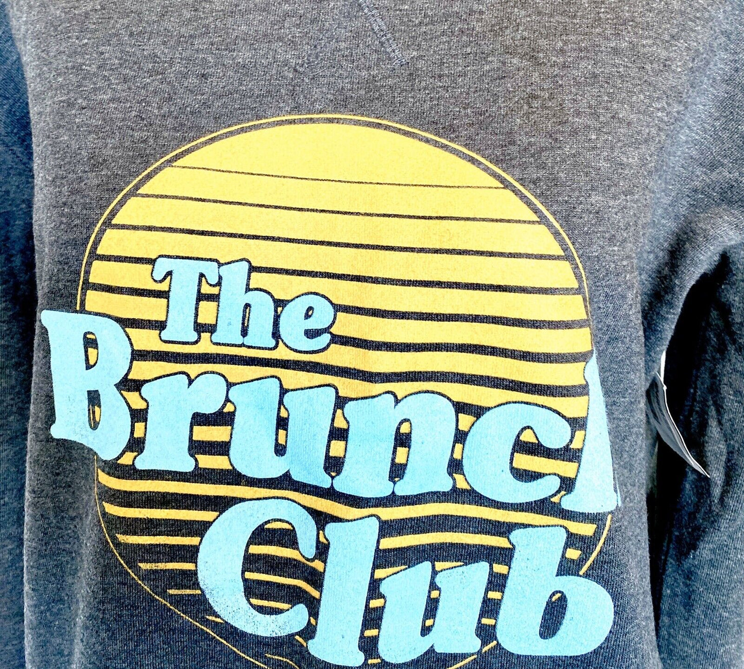 Grey Brunch Club Retro Style Sweatshirt. Retails $58 Price $16 Size XS