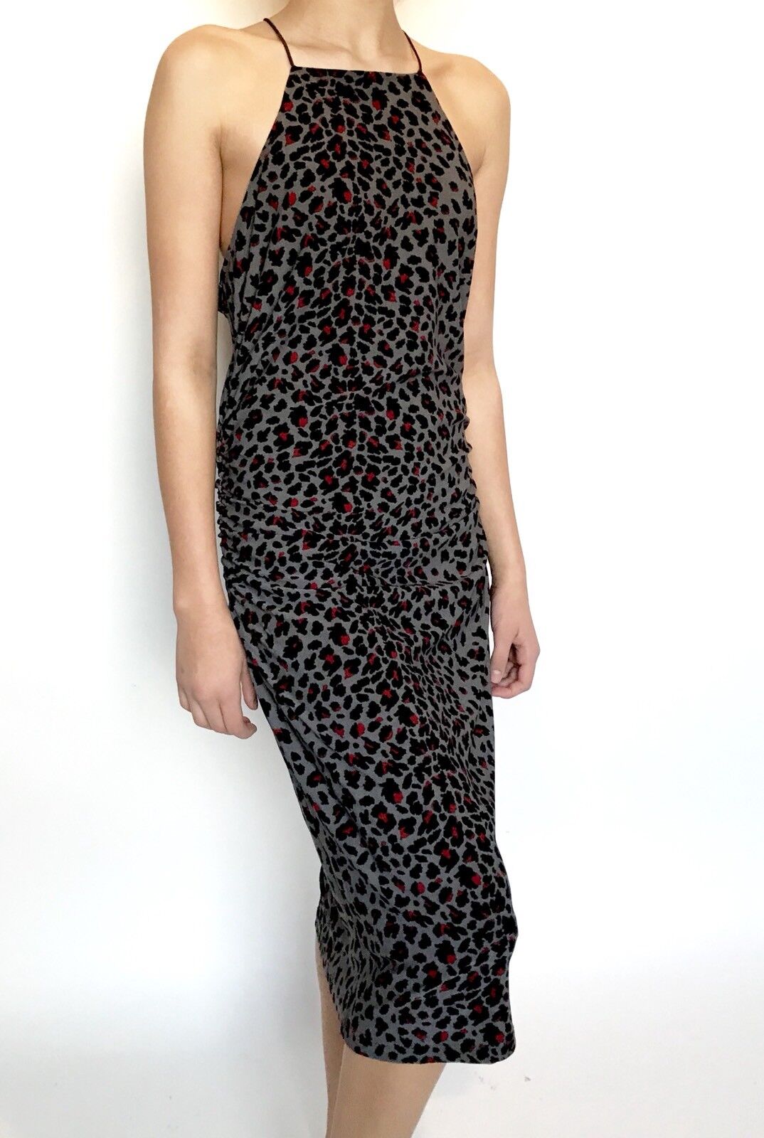 Leith Grey Animal Print Stretch Dress. NWT Size L Retail $59 Price $35.40