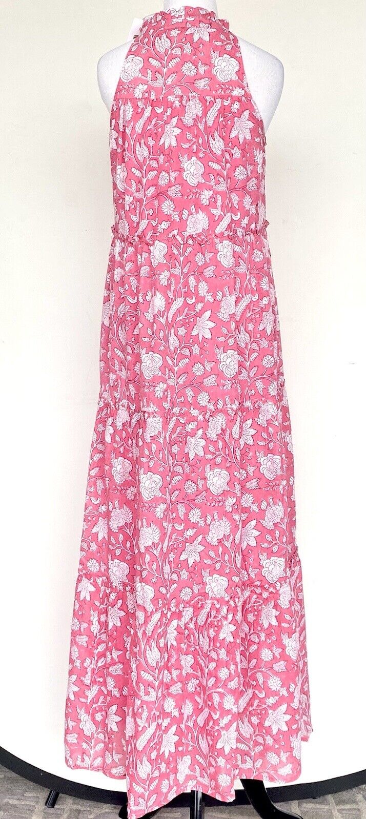 J Marie Emilia Rose ruffle tier maxi dress size S Retail $188 Price $85