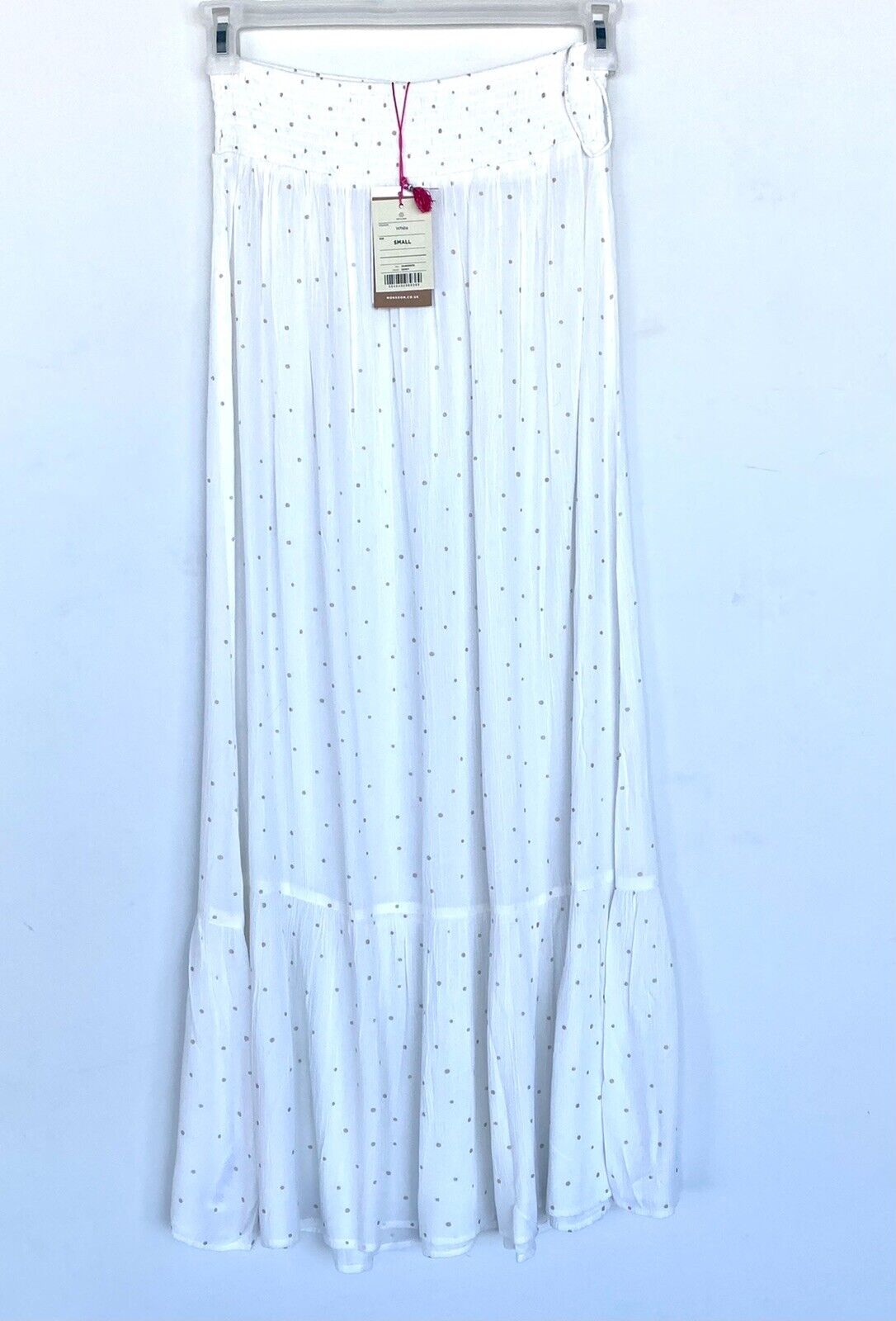 Monsoon London Beach Gold Spot Skirt / Coverup Price $56 Smocked Waist Small