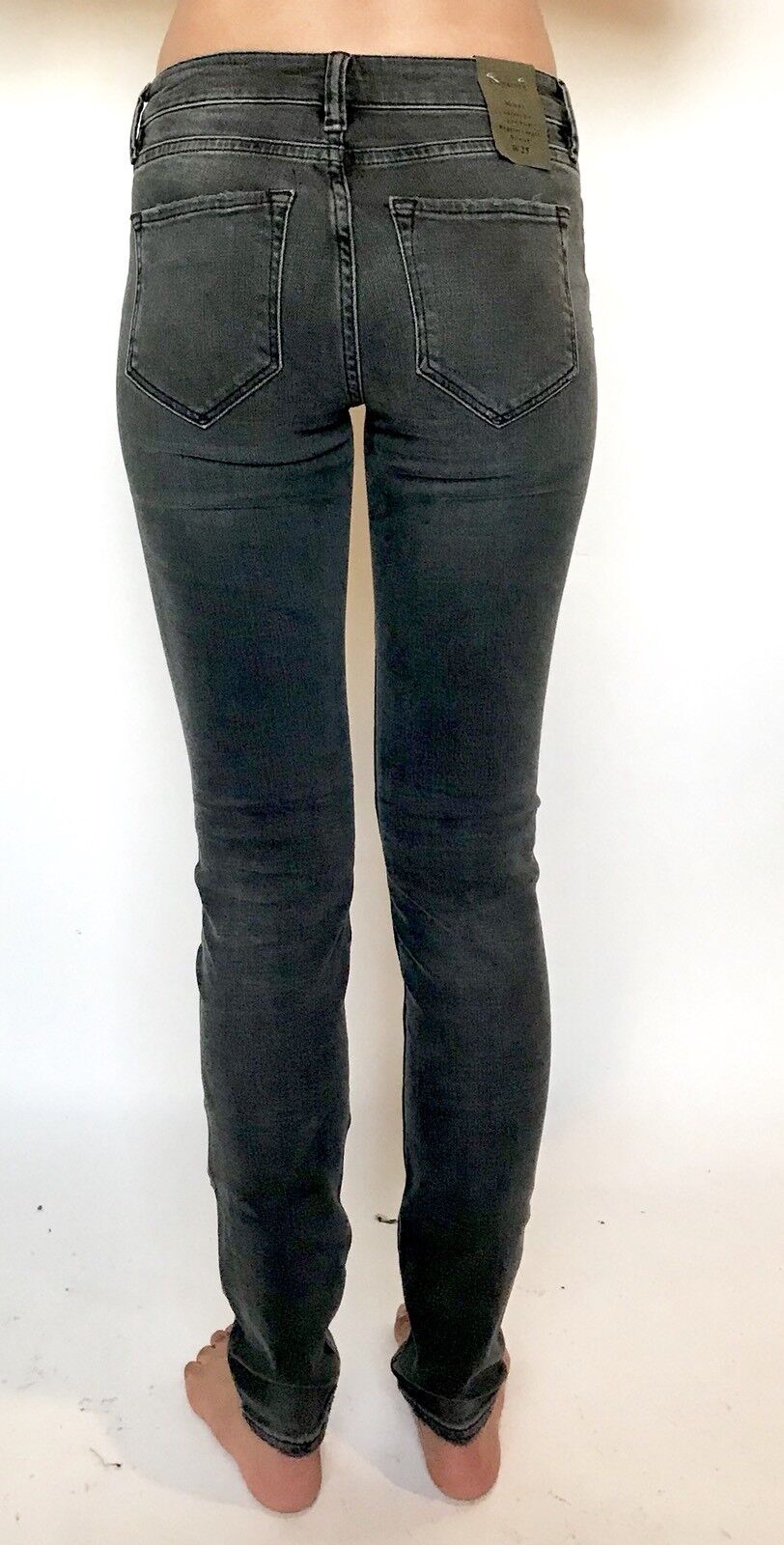 AllSaints Mast Skinny Jeans Washed Black Retail $160 Price $75 W25 NWT