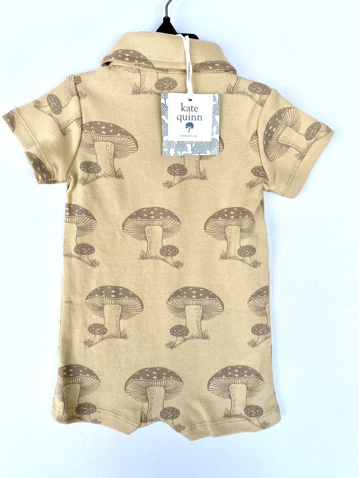 Kate Quinn 100% Organic Cotton Shortie Romper Retail $38 Price $28 6-12 M Mocha