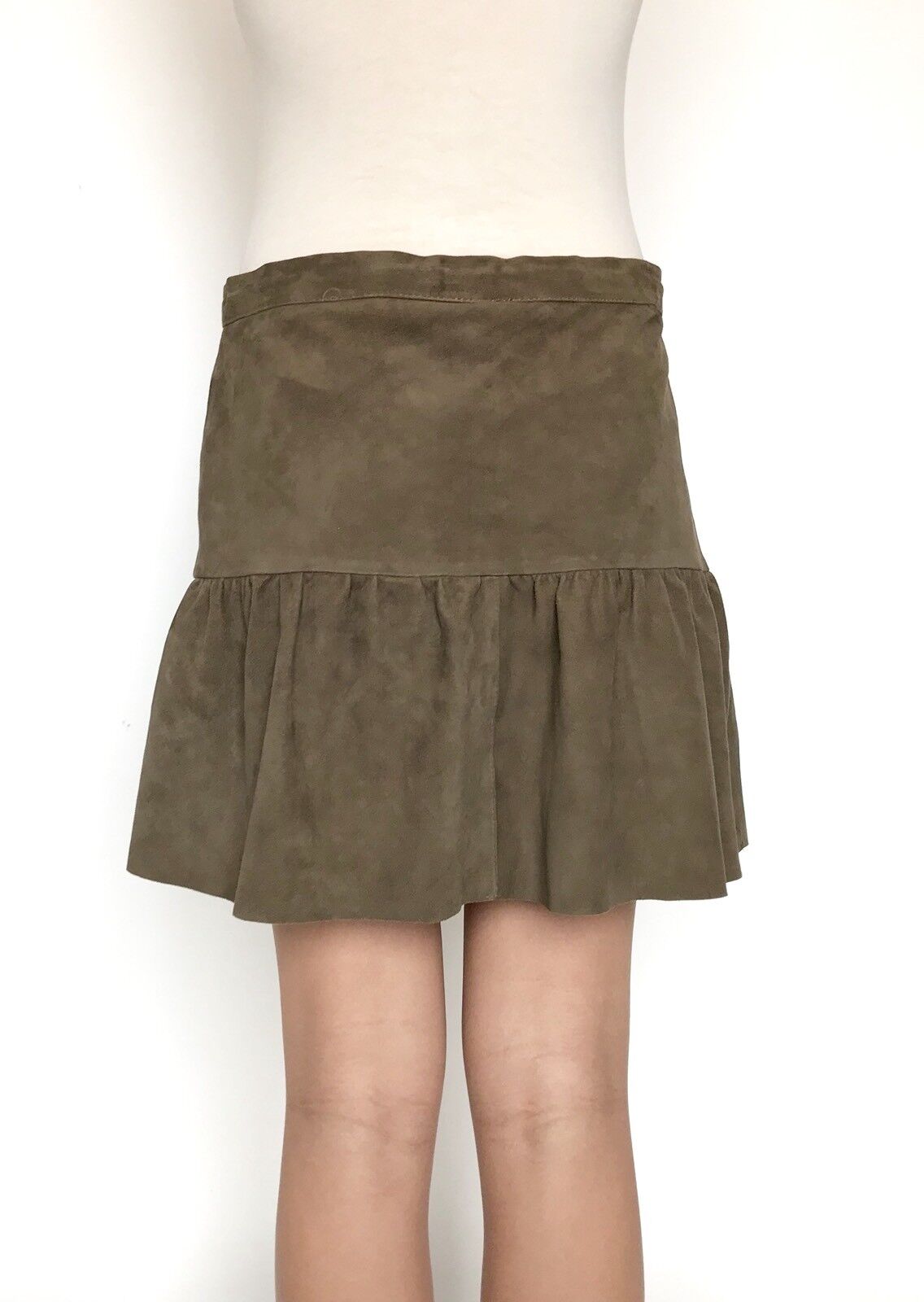 AllSaints Haslam Suede Leather Skirt NWT Size 2 Retails $360 Price $158 NWT
