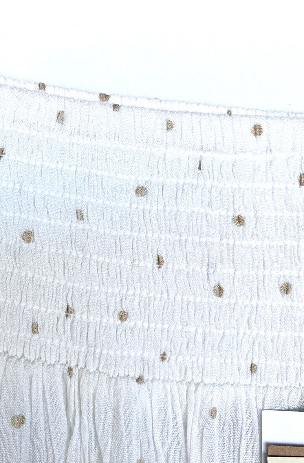 Monsoon London Beach Gold Spot Skirt / Coverup Price $56 Smocked Waist Small