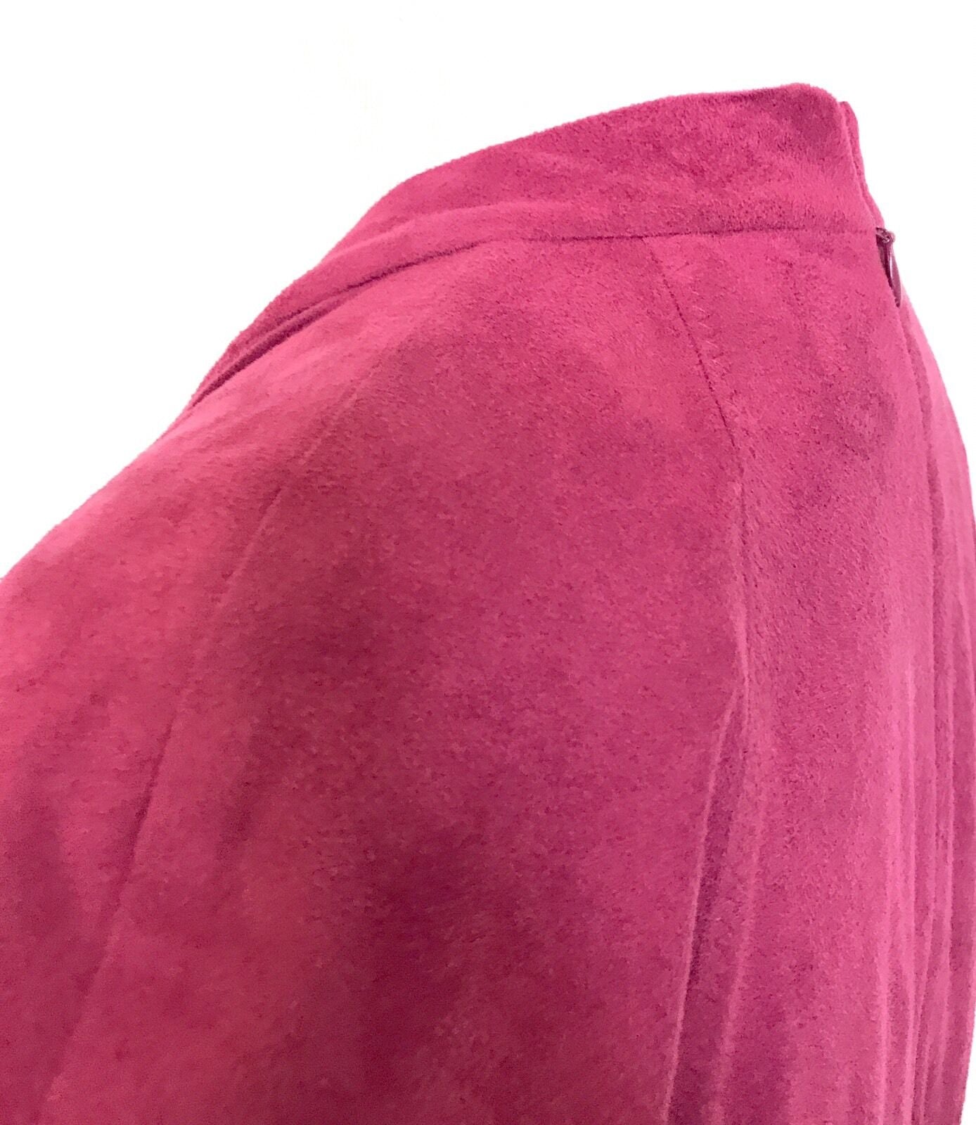 Ellen Tracy Faux Suede Dark Pink Wrap Dress. NWT Size 2 Retail $128 Price $39