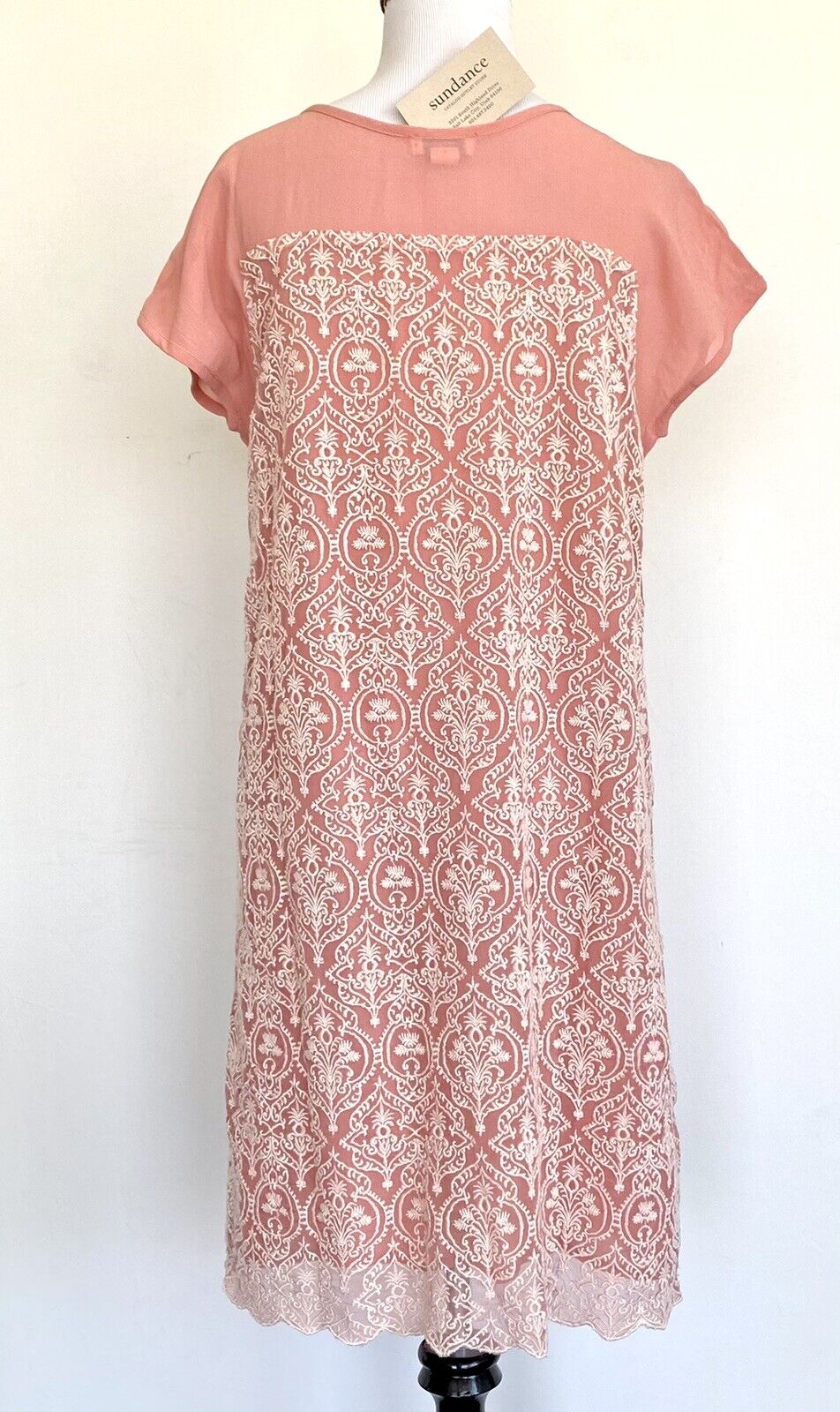 Sundance Catalogue Rose Palace Embroidered Dress Retails $168 Price $52 Petite M