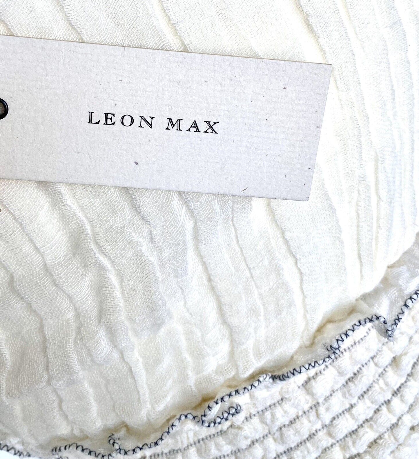 Leon max Max Studio linen smocked dress Retail $428 Price $142 XS