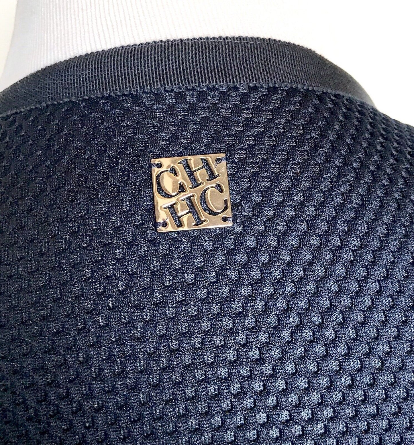 Carolina Herrera Navy Blue Lace Waist Jacket Retail $745 NWT Price $345 Size XS