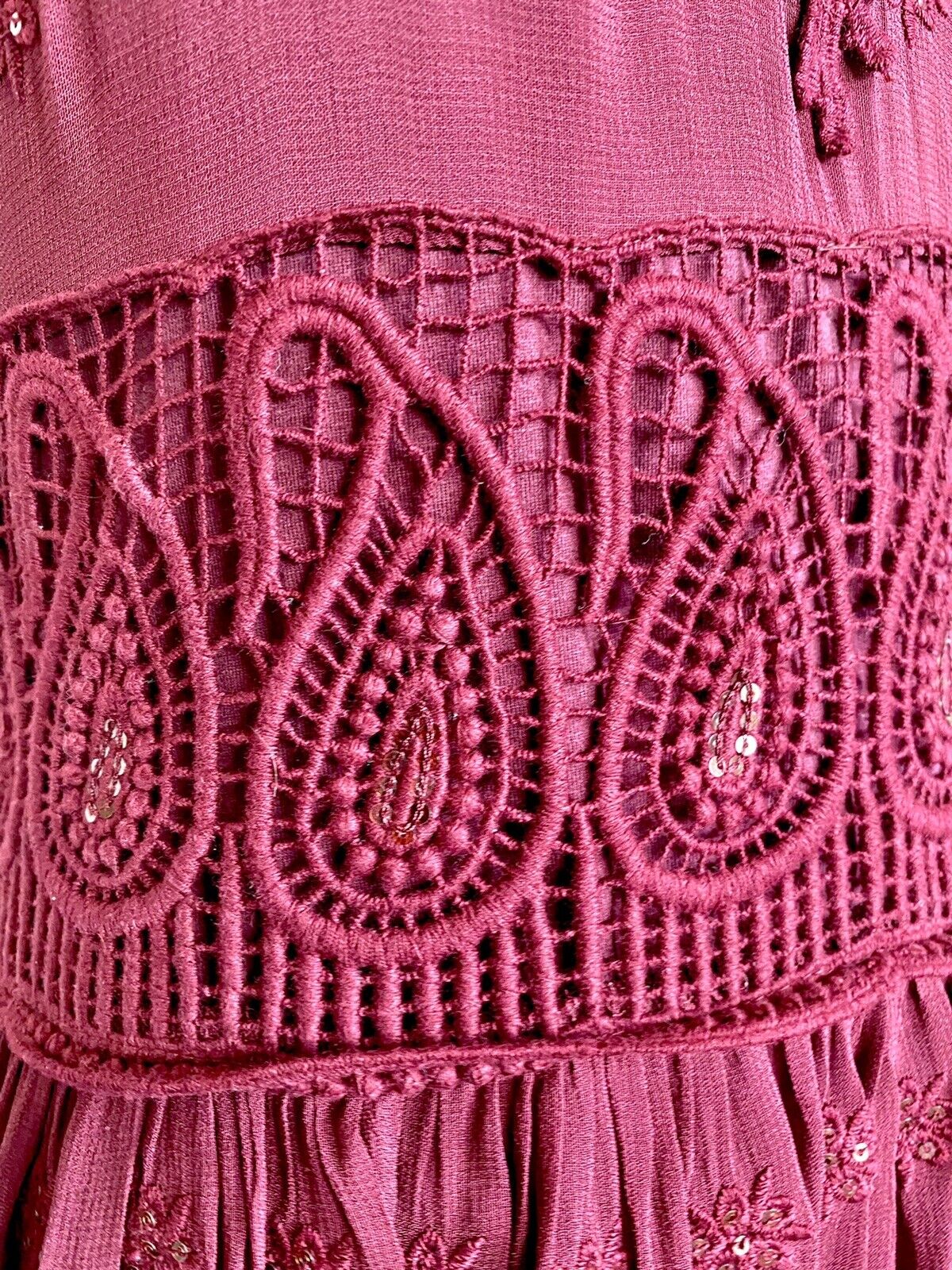 Sundance Love Forever Crochet Lace Dress Retail $178 Price $59 Size 2