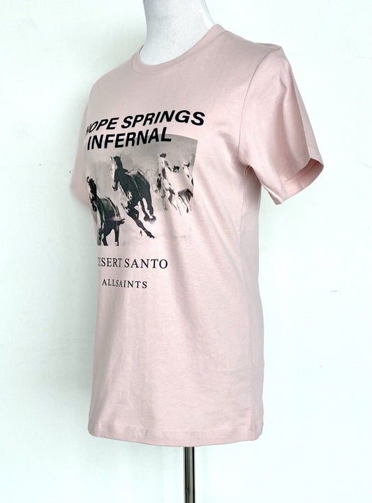 AllSaints Santo Boyfriend Tee NWT Retails $75 Price $55 Size M Horse Design