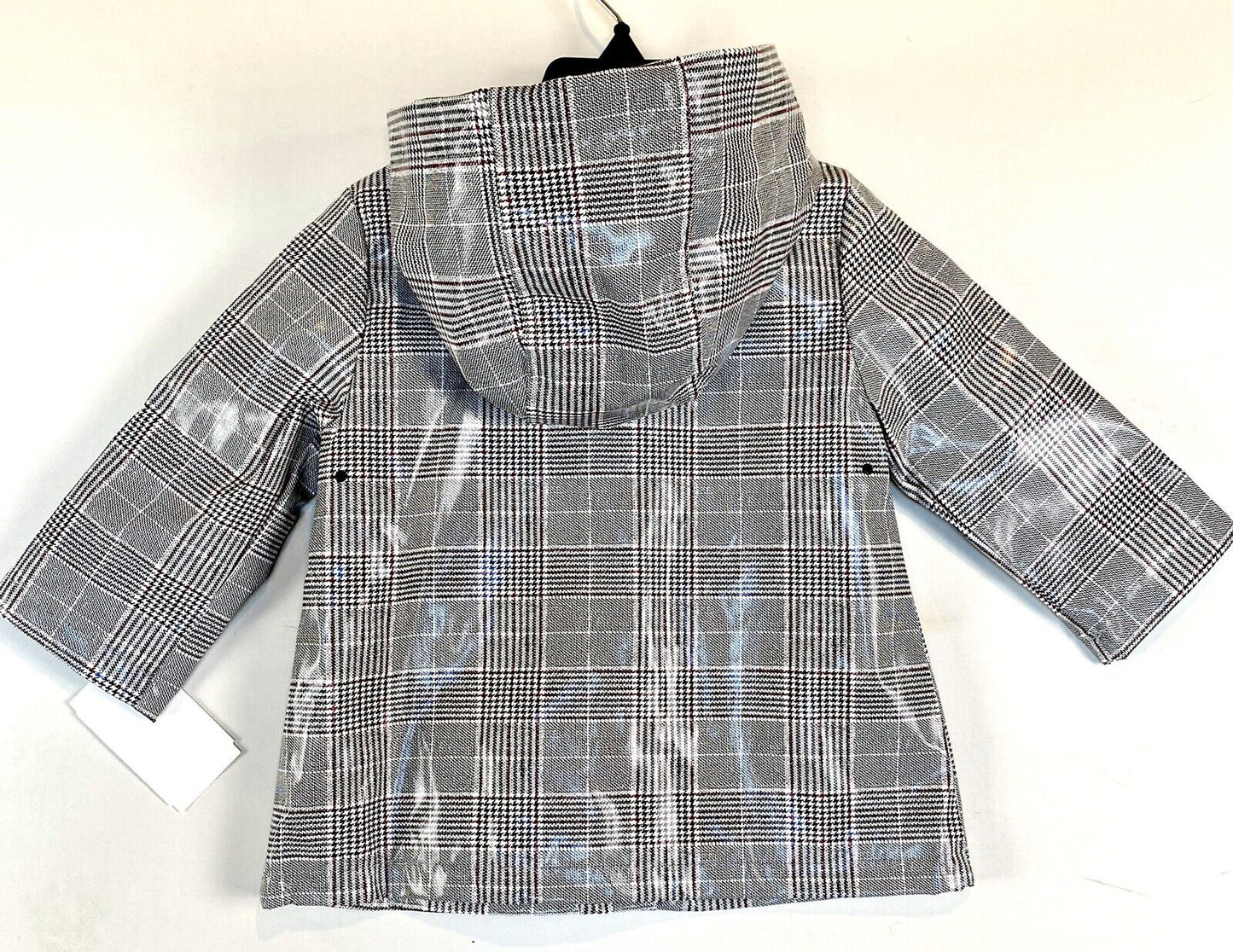 Urban Republic Classic Check Raincoat Ribbon Stripe Retail $75 Price $38 NEW 12M