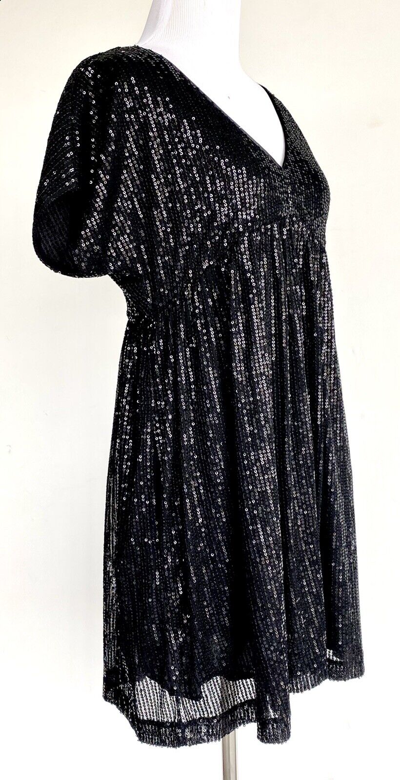 The Impeccable Pig Black Sequin Romper Retail $64 Price $49 NWT Sz Small