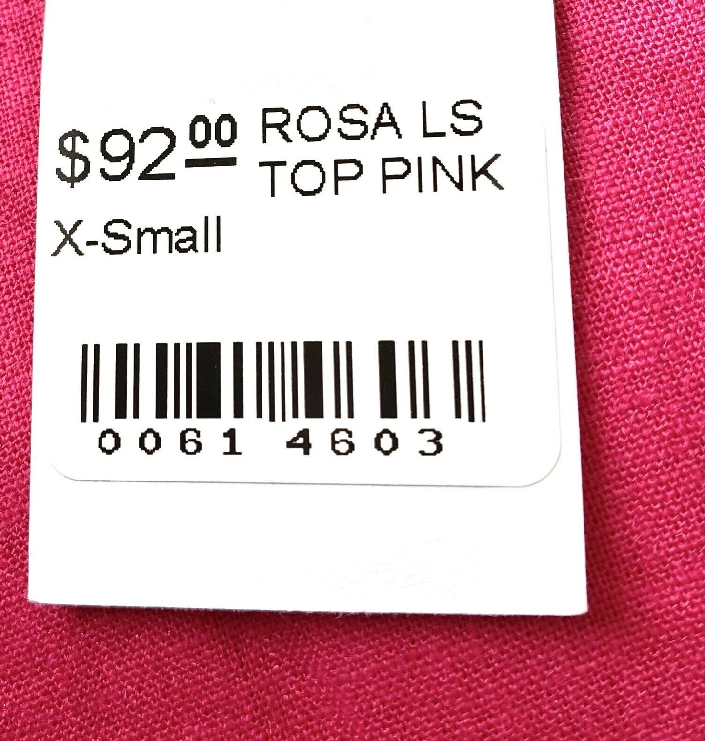 J Marie embroidered Rosa Pink Top bell sleeve XSmall Retail $92 Price $46 NWT