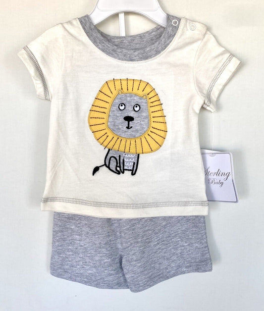 Sterling baby boy  2 piece outfit Tee And Shorts Appliqué Lion Price $24 3 Month