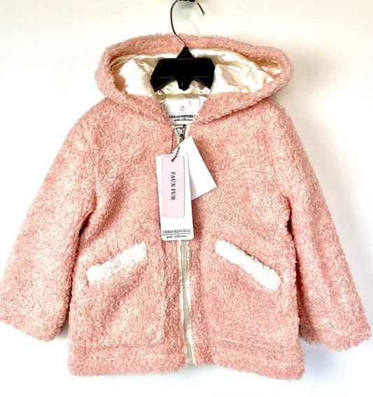 Urban Republic Faux Fur Jacket  Retail $80 Price $38 NWT 24 M.