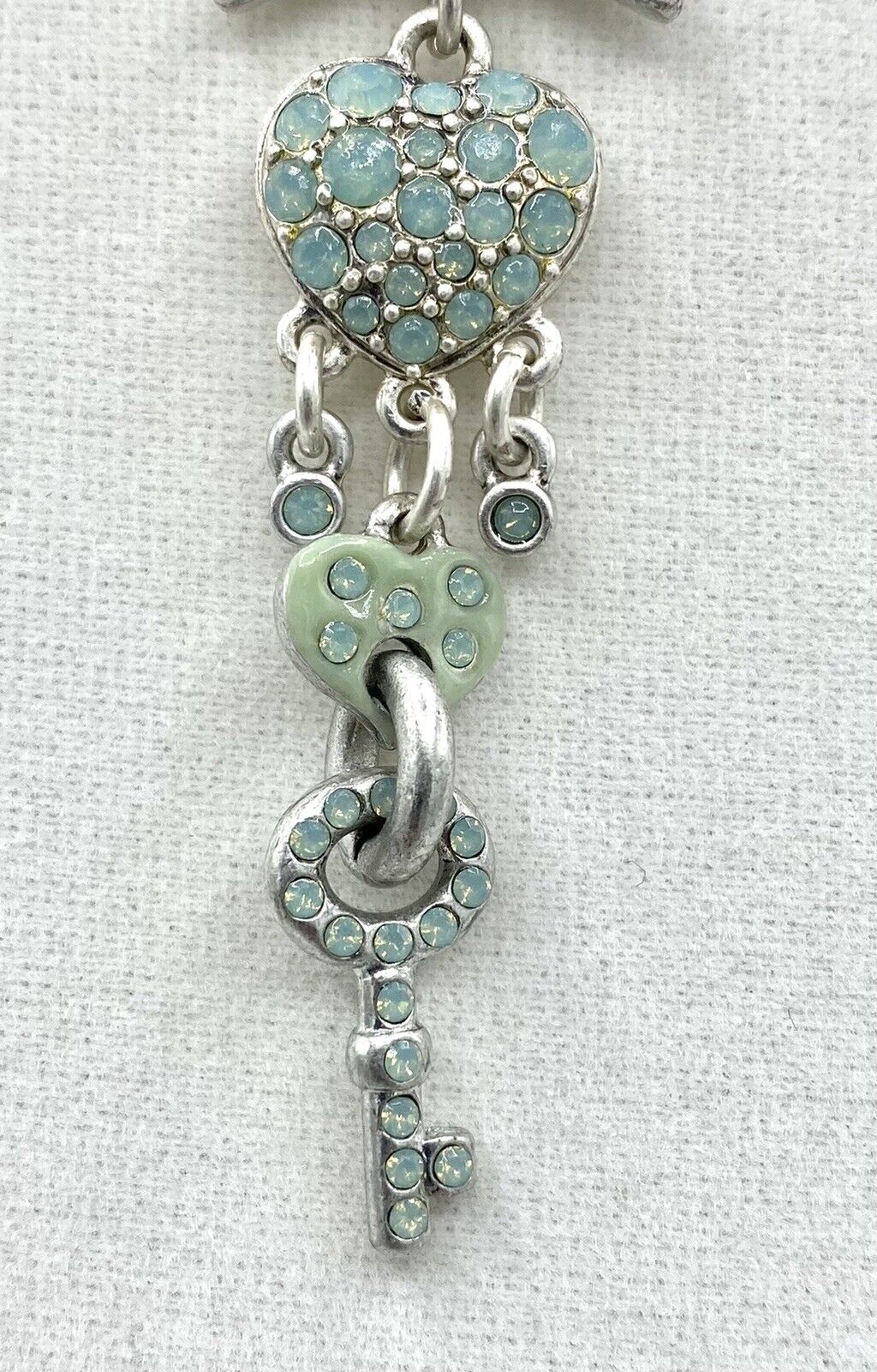 PILGRIM Swarovski Crystal Sterling Silver Plated Enameled Star Necklace $19