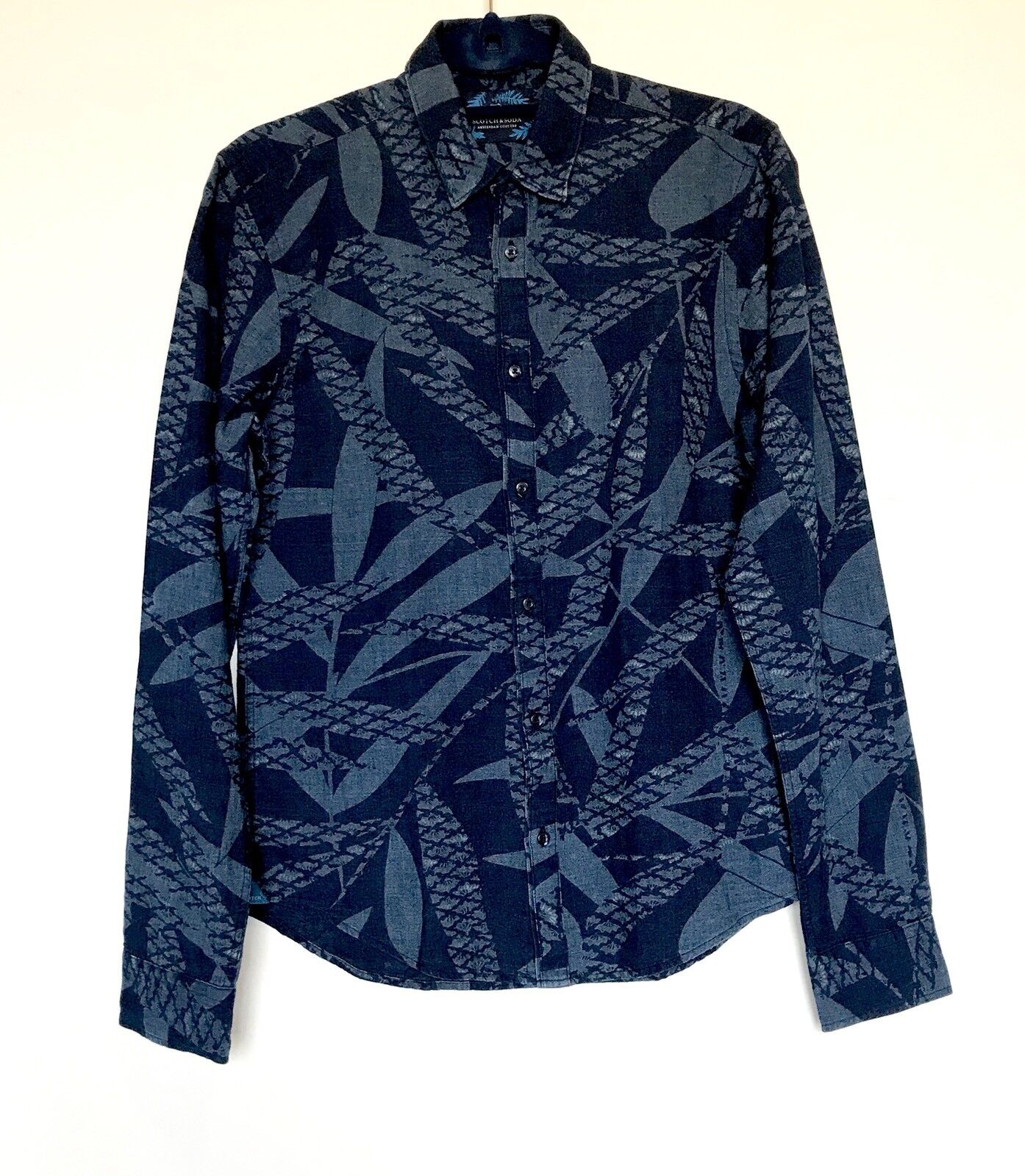 Scotch & Soda Blue Linen / Cotton Mix Shirt. NWT Small Retail $125 Price $69