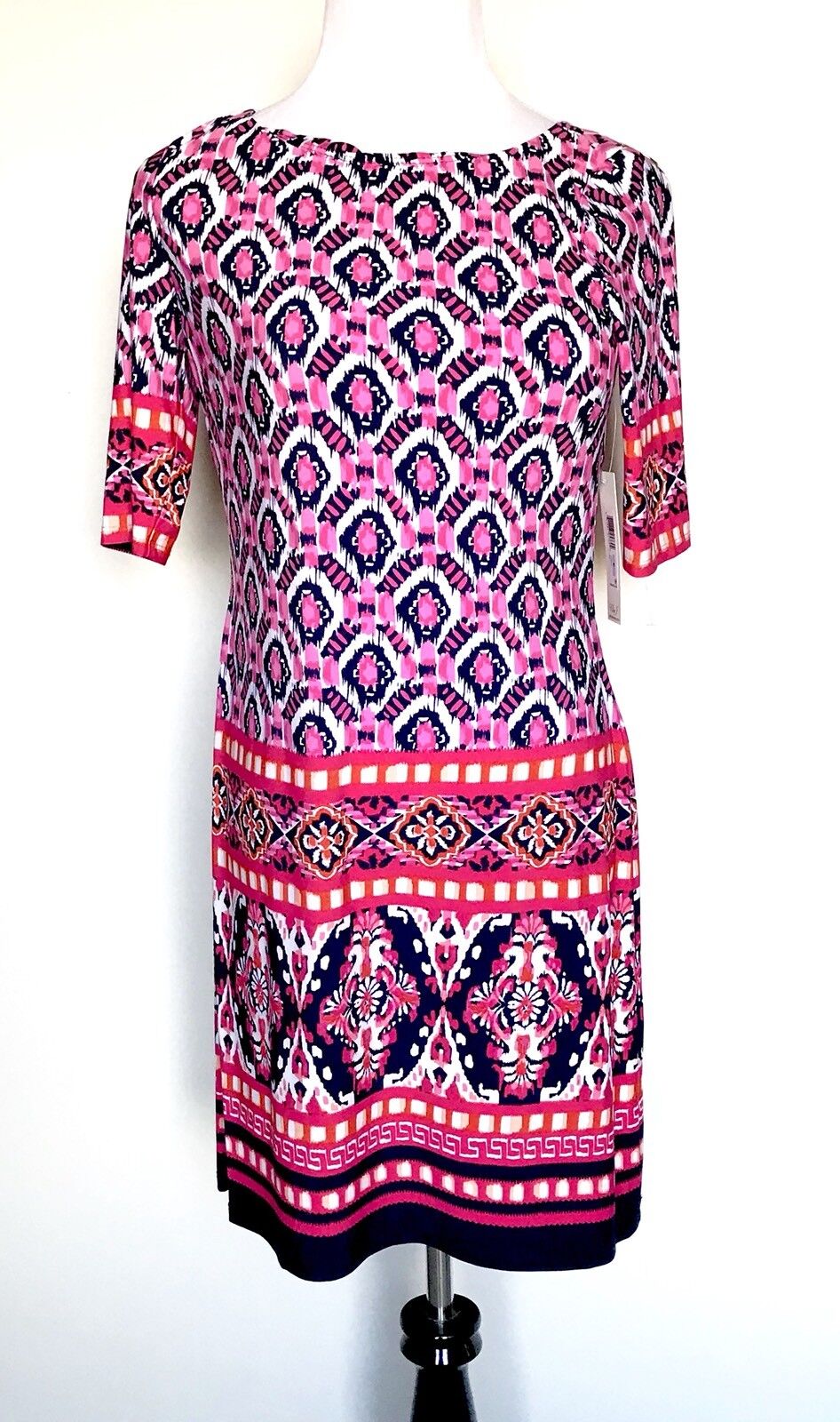 Eliza J Pink Diamond Stretch Tunic Dress NWT Retails $118 Price $59 Size 4