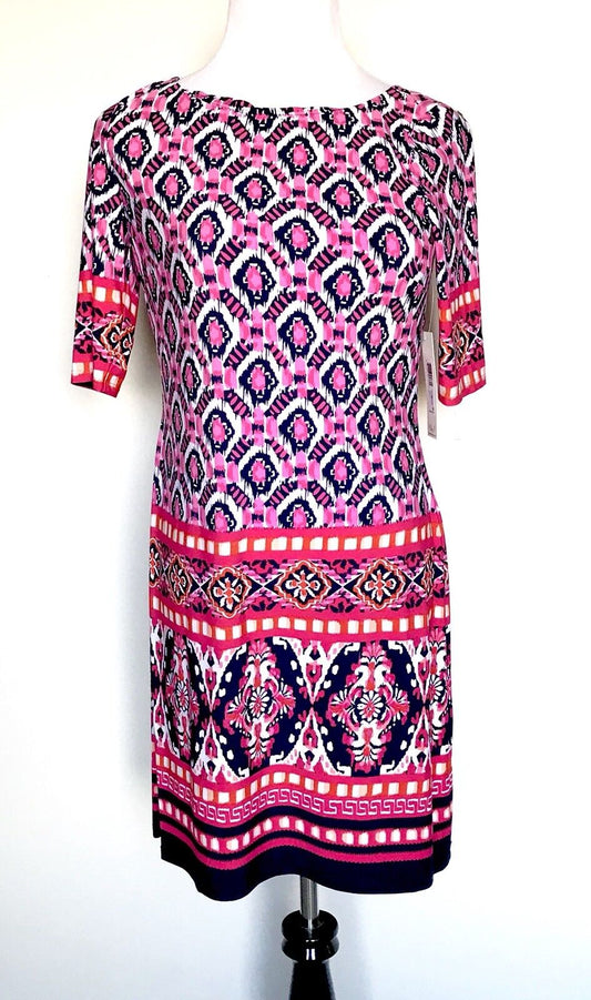 Eliza J Pink Diamond Stretch Tunic Dress NWT Retails $118 Price $59 Size 4