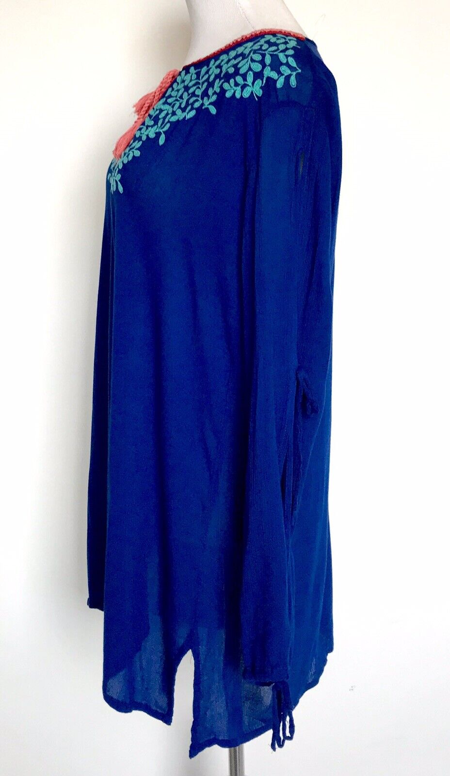 La Blanca Midnight Blue Leaf It Swim Cover Up Tunic S Retail $99 Price $59 NWT