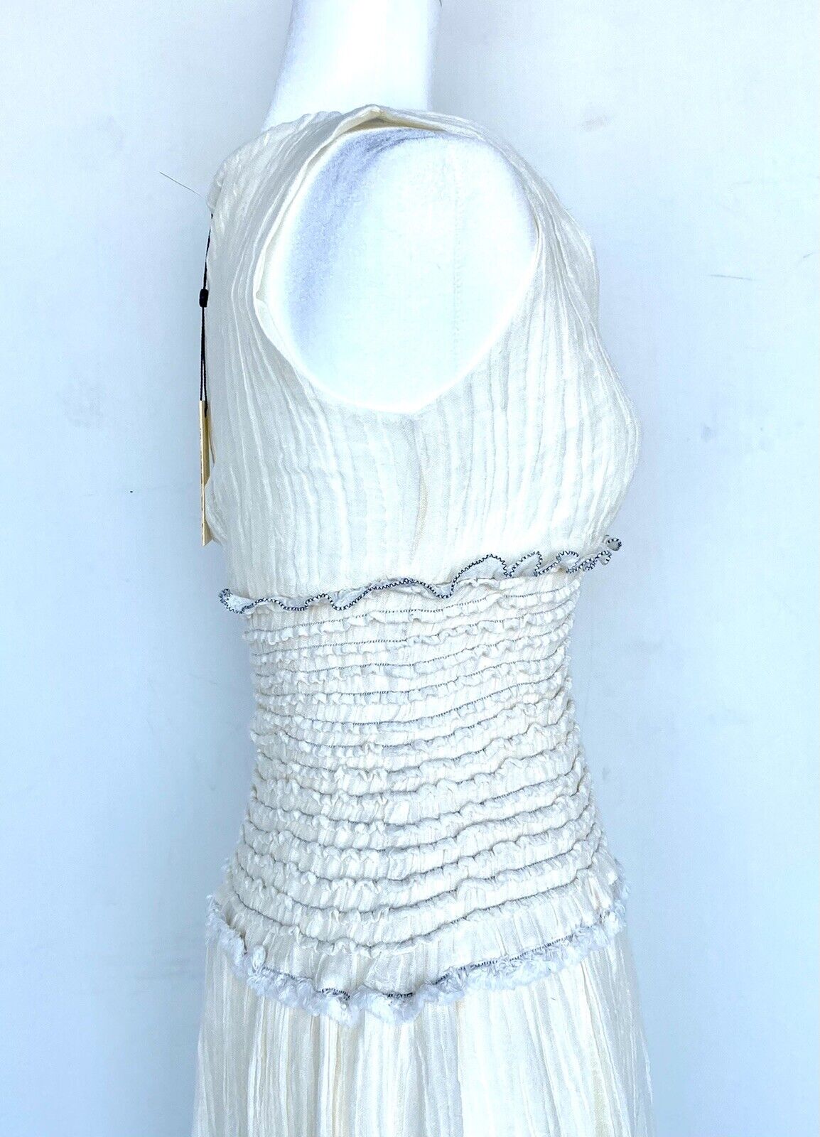 Leon max Max Studio linen smocked dress Retail $428 Price $142 XS