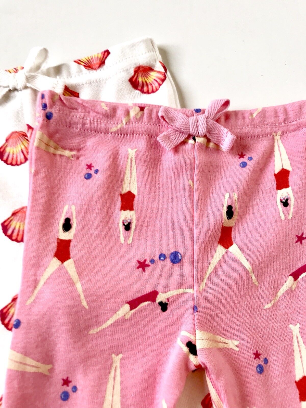 Rosie Pope 2 Pairs Swimmer & Seashell Leggings  Size 0-3 Months. NWT Price $12