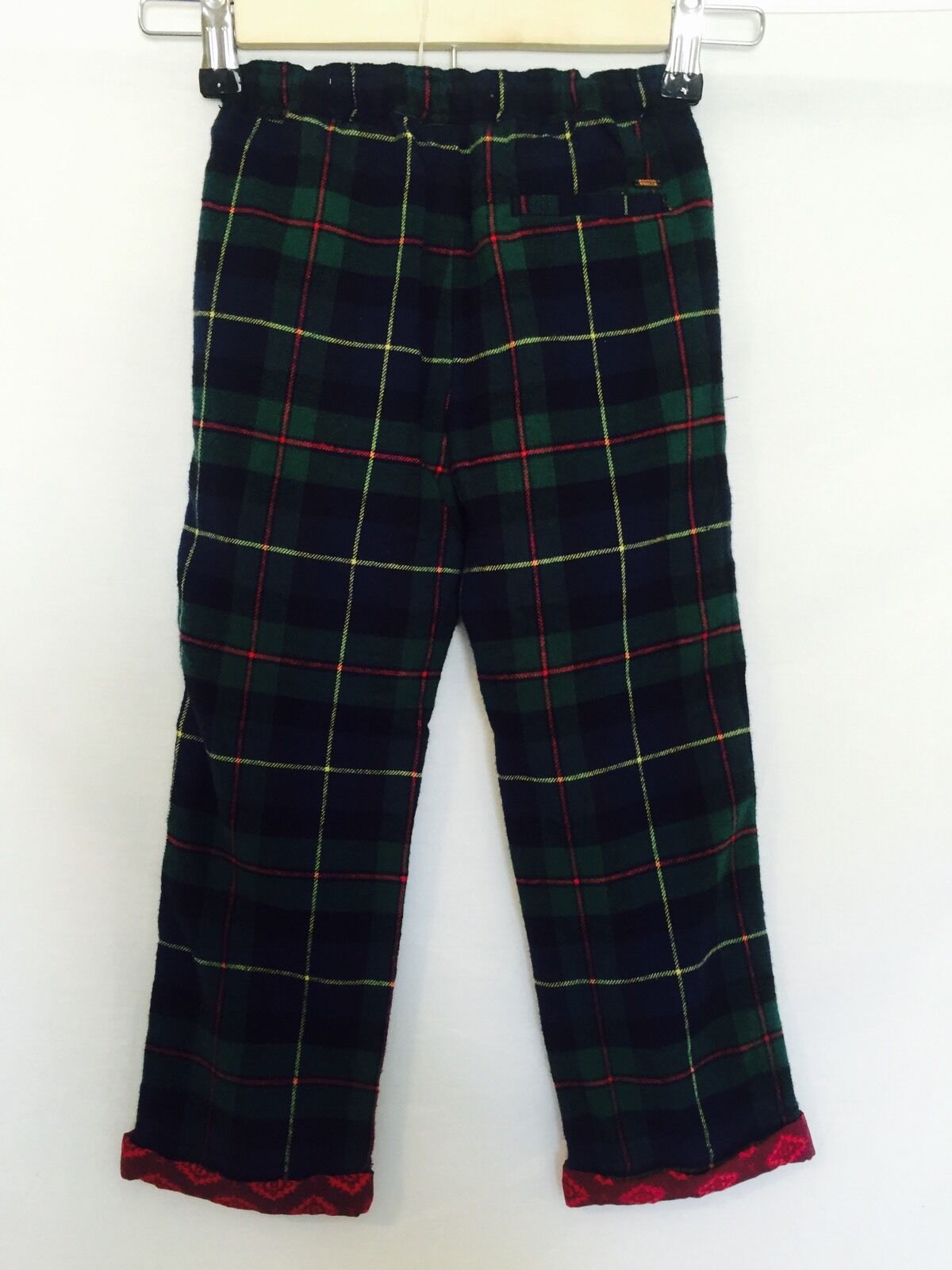 Scotch R'Belle Green Red Plaid Pants NWT Age 4 Retails $99 Price $38