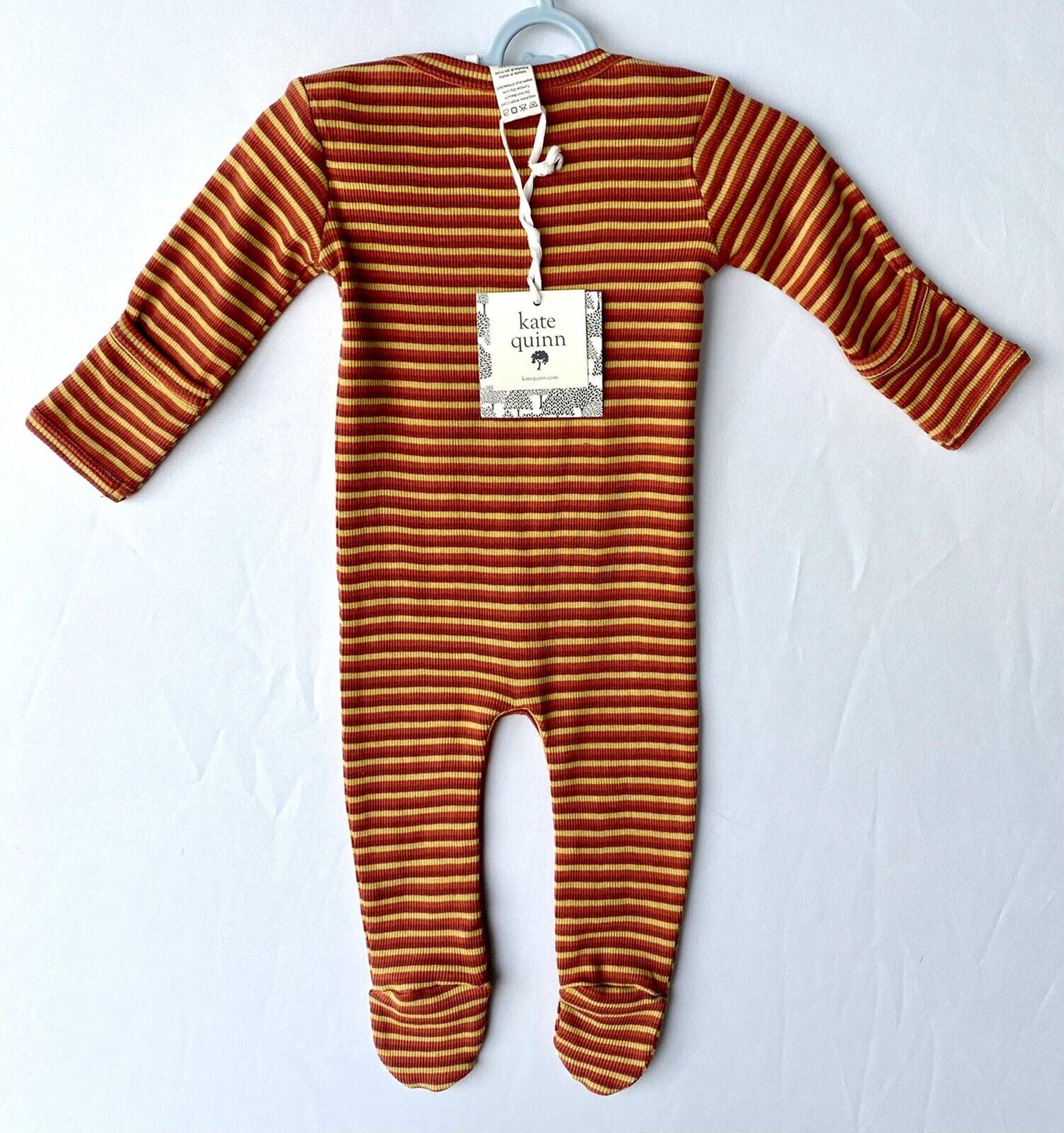 Kate Quinn Organic Cotton Stripe Footie Retail $38 Price $28 0-3 M