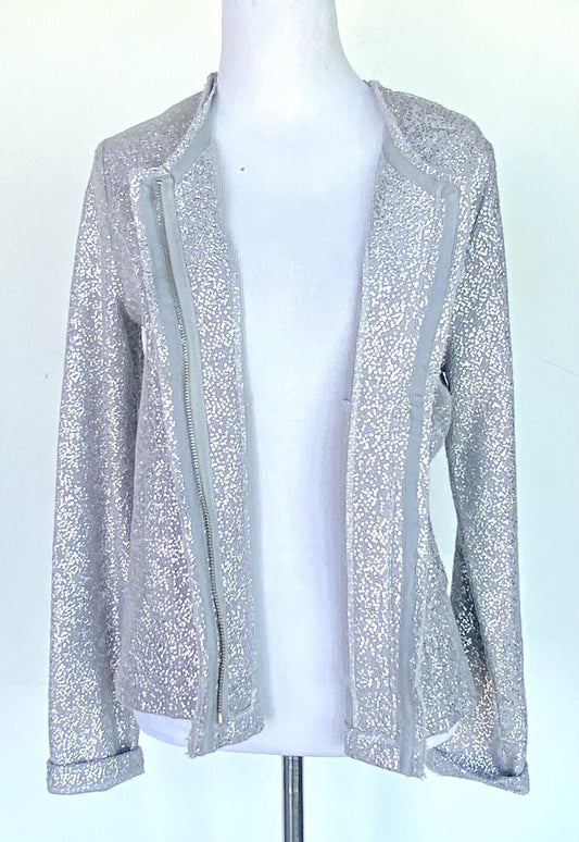 Anthropologie Dolan Silver Grey Jacket Retails $128 Price $59 XS Raw Edge NEW