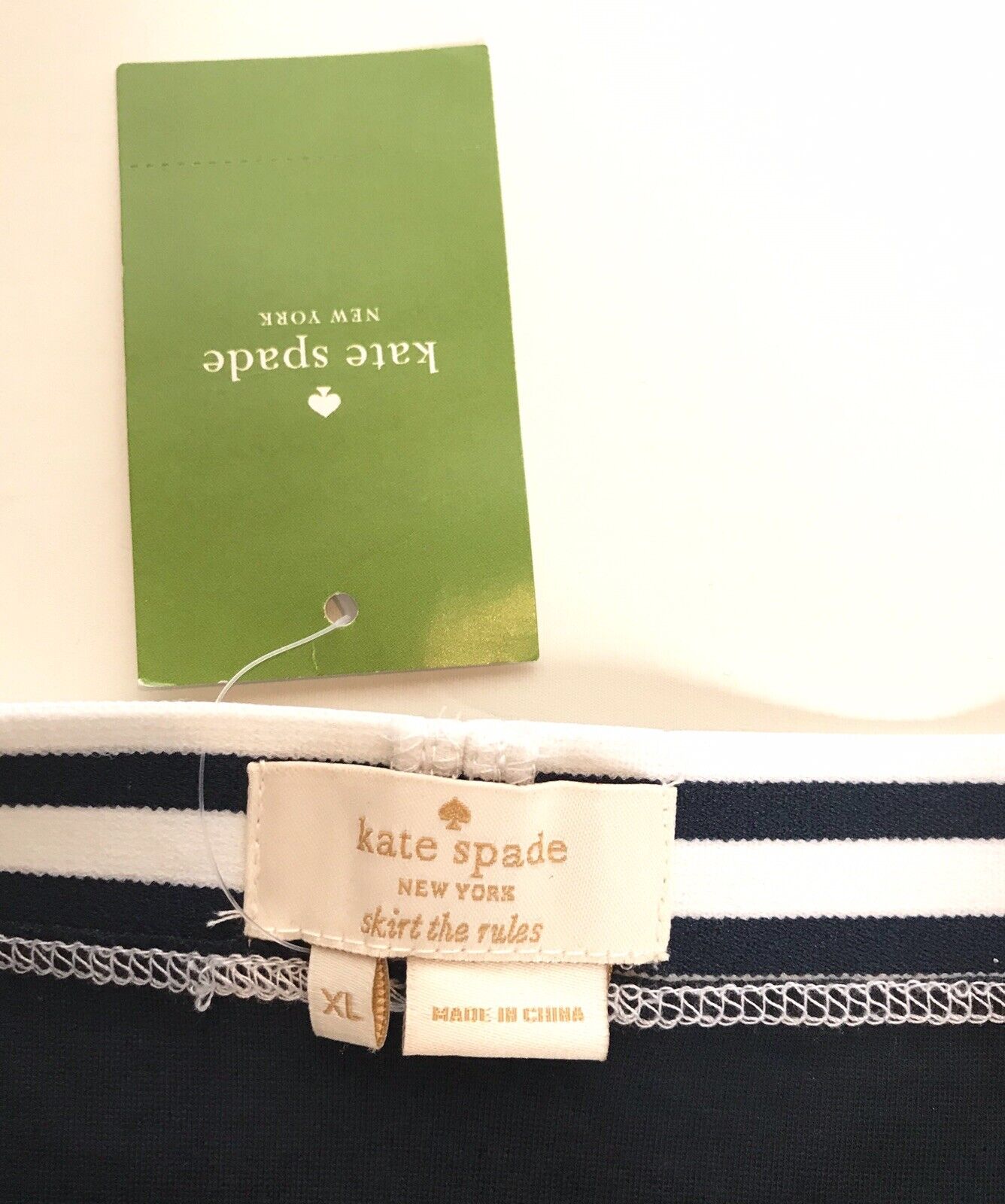 Kate Spade Flared Navy & Cream  Skirt NWT Retail $58 Price $29 Age XL (14)