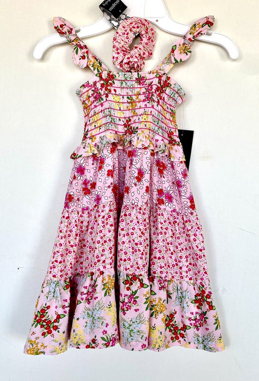 Picapino Floral Smocked Tiered Dress NWT Price $30 Age 4