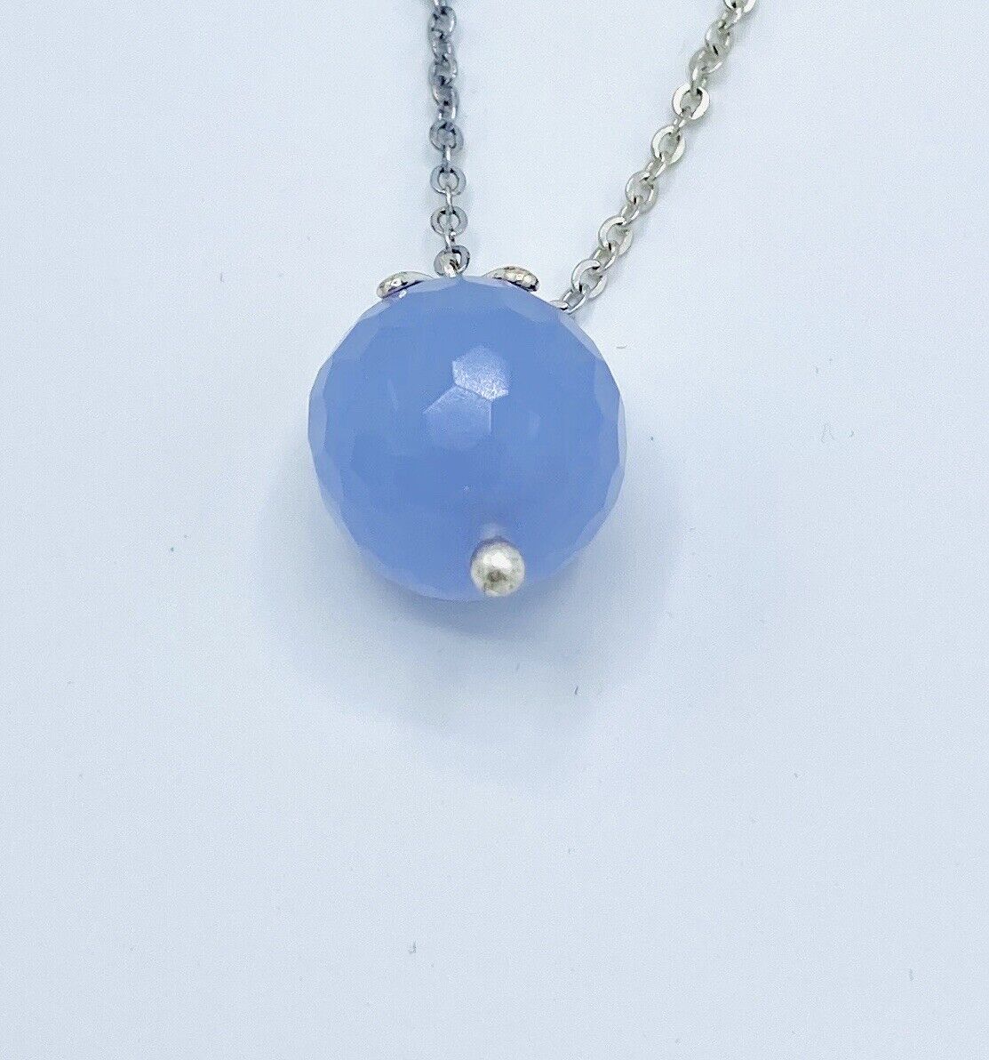 Pilgrim Skanderborg Quartz Necklace. Sterling Silver Plated Lilac Price $15