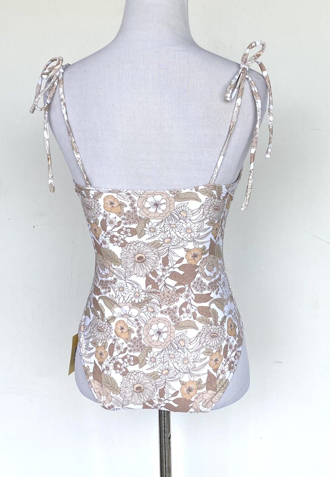 Charlie Holiday Taupe Florence Swimsuit XS Retail $89 Price $46 NWT