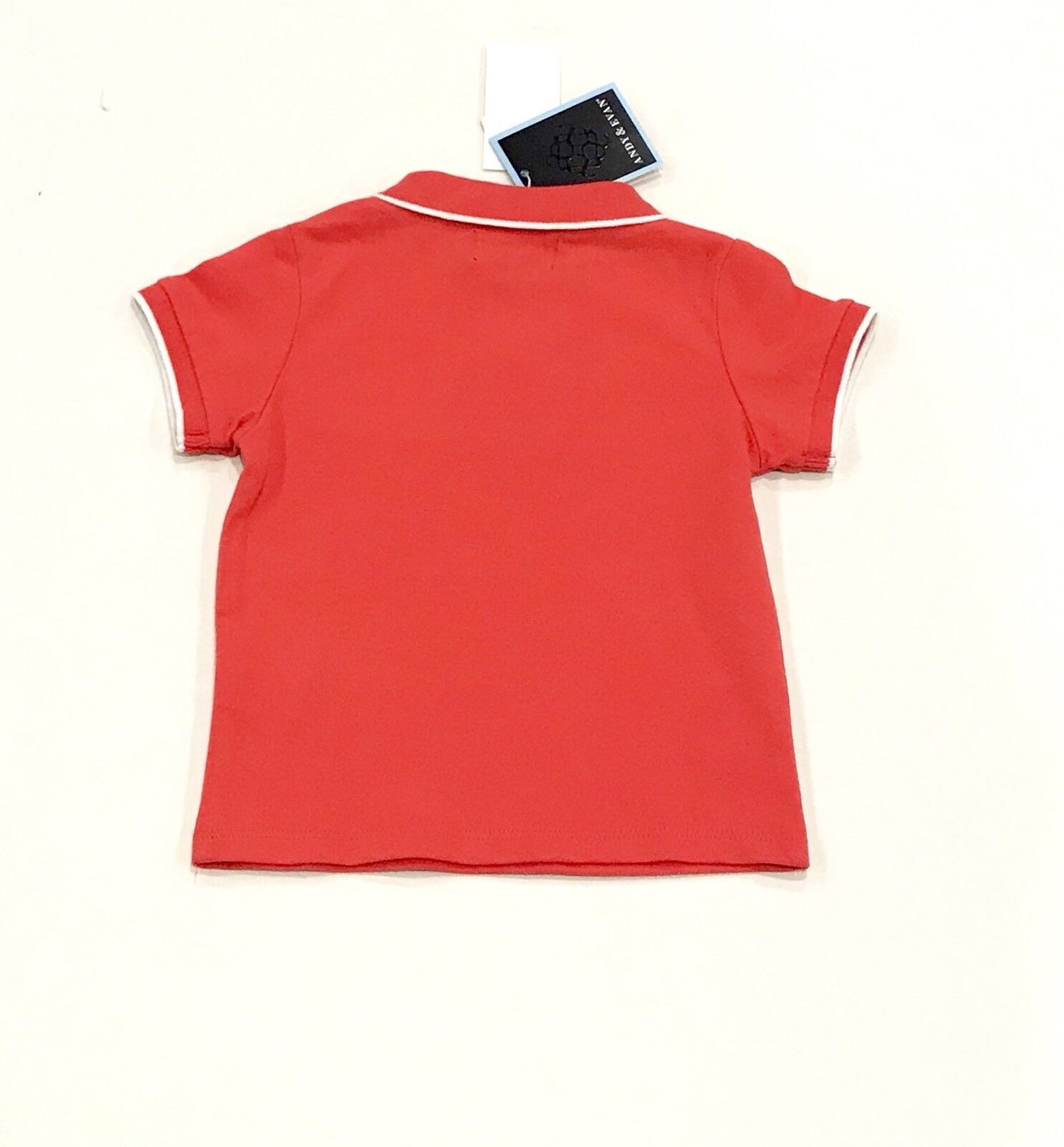Andy & Evan Baby Polo Shirt. Red & White 12-18 Months Retail $36 Price $17